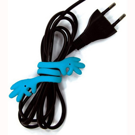 Liens Silicone pour Rangement Câble AS Bleu