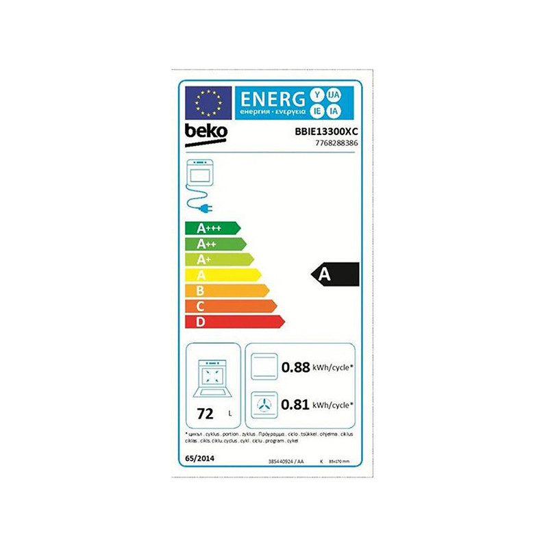 Four Encastrable B300 72L Inox - BEKO - BBIE13300XC