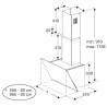 Hotte murale décorative B300 60cm Noir - BEKO - BHCA66641BFBHS