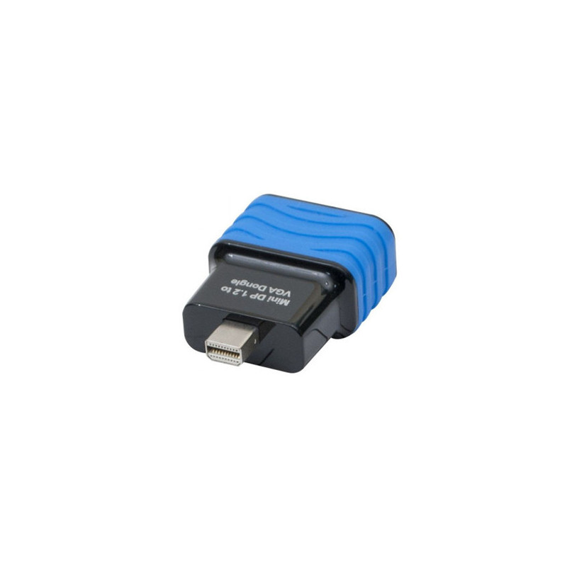Mini-Convertisseur Actif MiniDisplayPort 1.2 vers VGA Noir/Bleu - OEM - ADA_MINI_DP_VGA