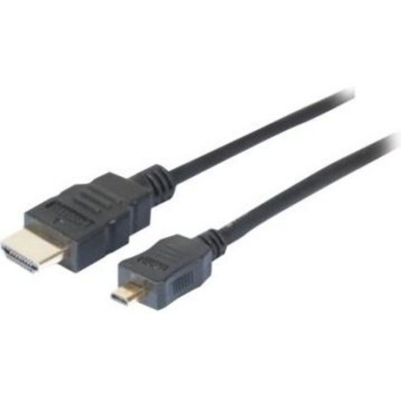 Câble HDMI micro mâle pour HDMI mâle avec Ethernet 1m Noir - CUC EXERTIS CONNECT - CAB_HDMI_MICROH_1M