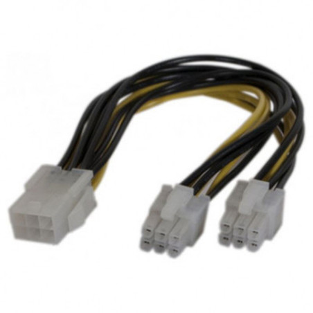 Doubleur d'alimentation PCI Express 6 pins Blanc - CAB_ALIM_PCIE_15CM