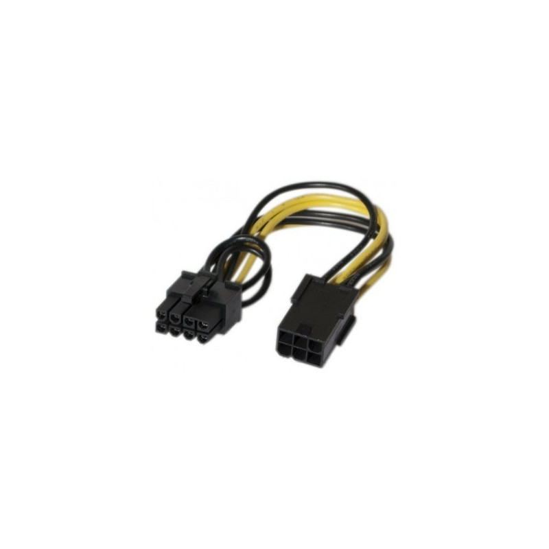 Adaptateur PCI-E 6 pins vers PCI-E 8 pins Noir - ADA_PCIE_PCIE_8PIN