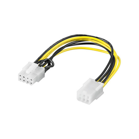 Adaptateur PCI-E 6 pins vers PCI-E 8 pins Noir - ADA_PCIE_PCIE_8PIN