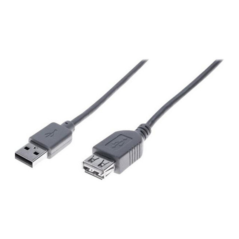 Rallonge de câble USB Mâle pour USB Femelle 2.0 1.8m Gris - CUC EXERTIS CONNECT - RAL_ECO_USB2_1.8_G