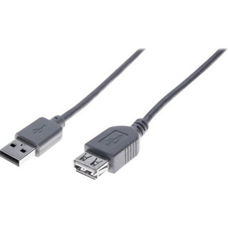 Rallonge de câble USB Mâle pour USB Femelle 2.0 1.8m Gris - CUC EXERTIS CONNECT - RAL_ECO_USB2_1.8_G