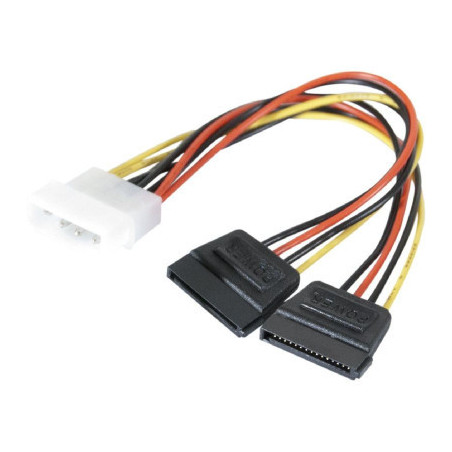 Adaptateur d'alimentation Molex vers 2x SATA 15cm - CAB_ALIM_2X_SATA