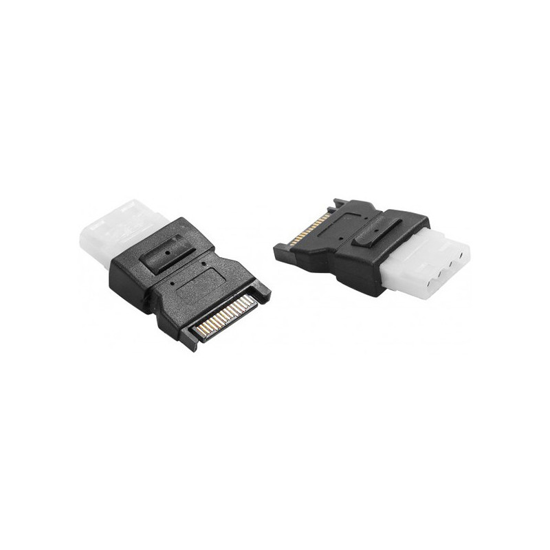 Adaptateur d'alimentation SATA vers Molex Monobloc Noir - ADA_ALIM_147554