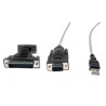 Adaptateur USB 2.0 vers Série DB9M-DB25 Noir - DACOMEX - ADA_USB2_DACOMEX