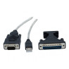 Adaptateur USB 2.0 vers Série DB9M-DB25 Noir - DACOMEX - ADA_USB2_DACOMEX
