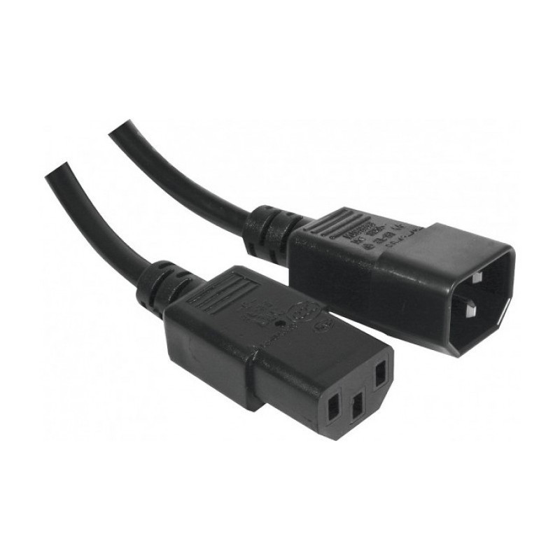 Câble électrique Coupleur C13 Coupleur C14 5m Noir - CUC EXERTIS CONNECT - CAB_IEC_MF_5M00