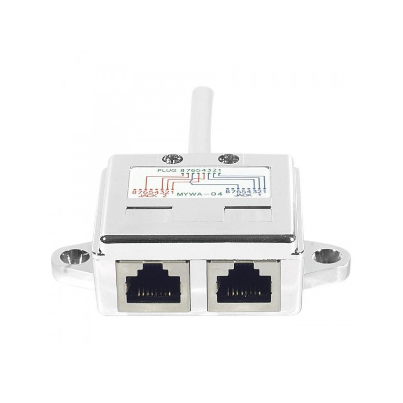 Doubleur de port RJ45 Blindé LAN+LAN - DEXLAN - CAB_DEXLAN_RH45_VI