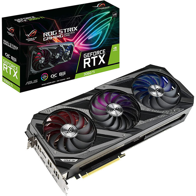 Carte Graphique Nvidia GeForce Rog Strix RTX 3060Ti 8Go Noir - ASUS - CV_ASUS_RTX3060TI
