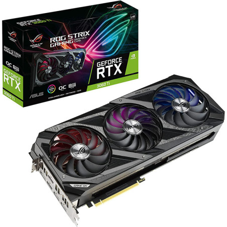 Carte Graphique Nvidia GeForce Rog Strix RTX 3060Ti 8Go Noir - ASUS - CV_ASUS_RTX3060TI