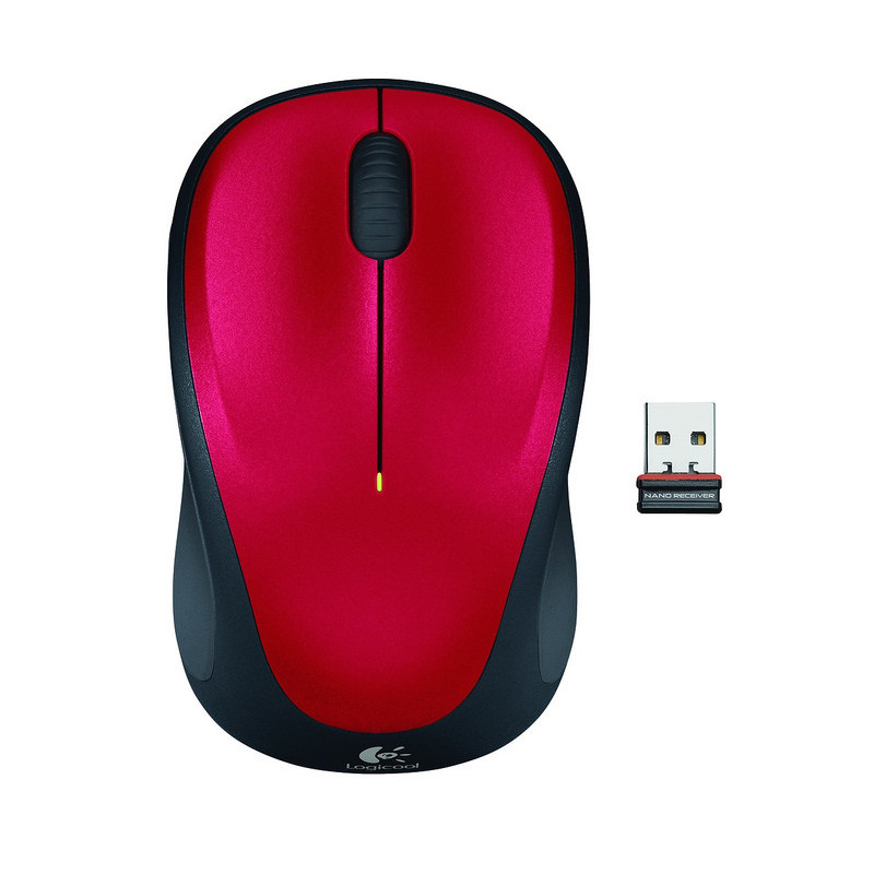 Souris sans Fil Optique 1000 DPI Rouge - LOGITECH - SOU_LOG_M235_RED