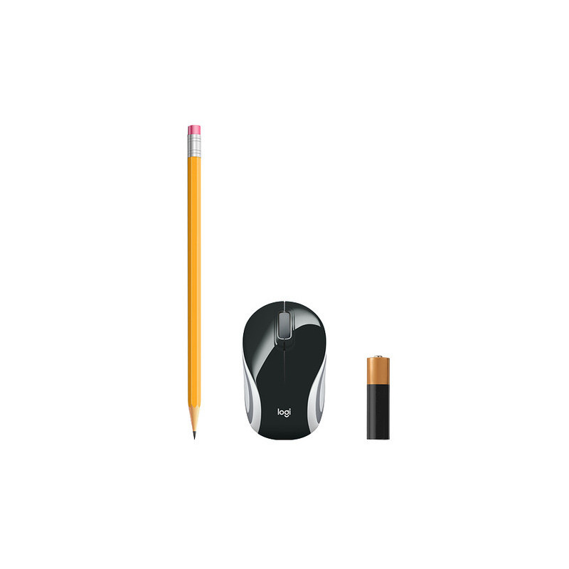 Souris Ambidextre RF sans fil Optique 1000 DPI Noir - LOGITECH - SOU_LOG_M187_NOIRE