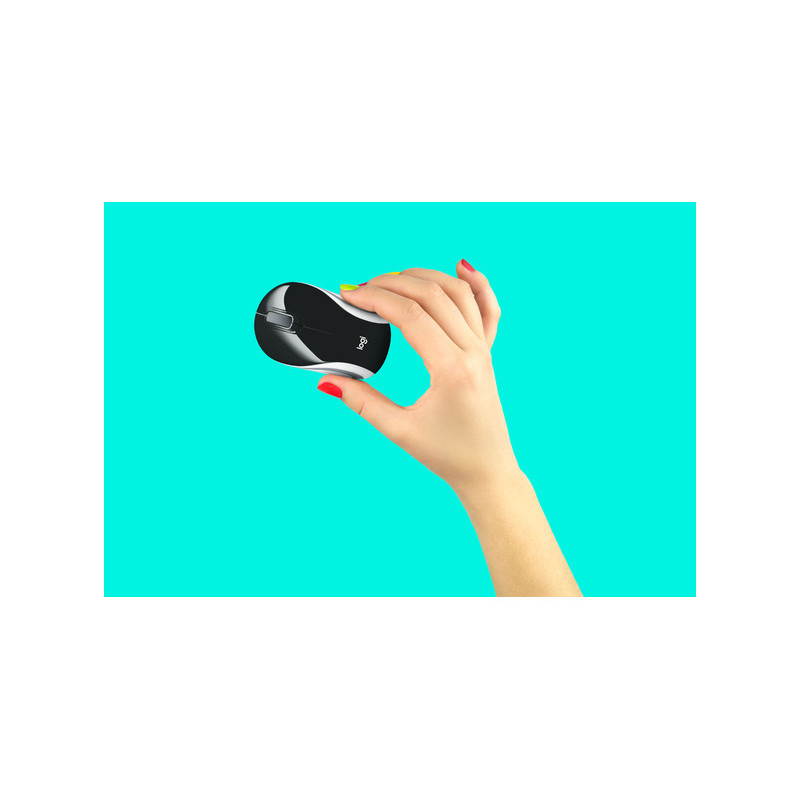Souris Ambidextre RF sans fil Optique 1000 DPI Noir - LOGITECH - SOU_LOG_M187_NOIRE