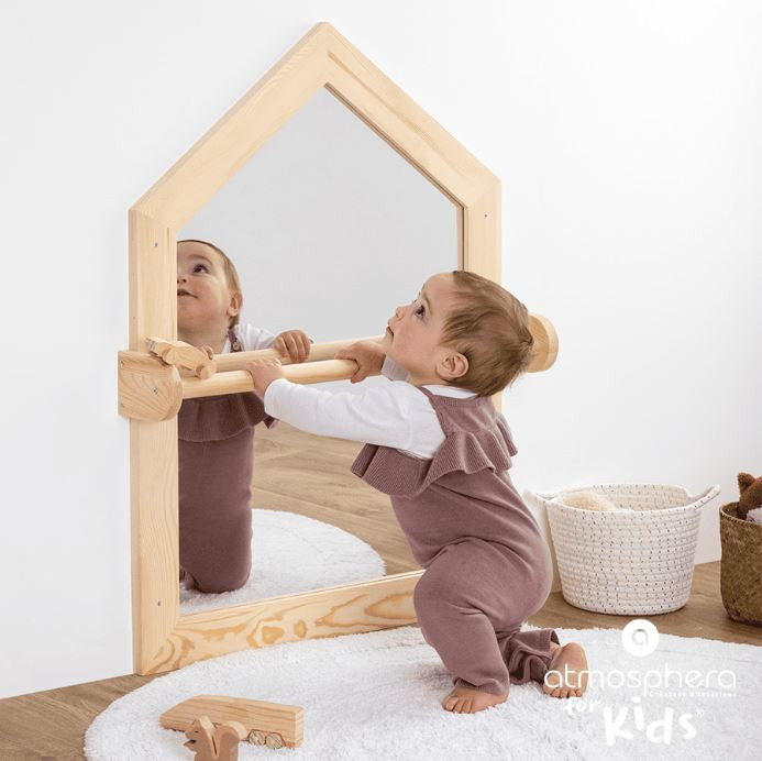 Miroir pour chambre d'enfant Evolutif 90cm Beige - ATMOSPHERA