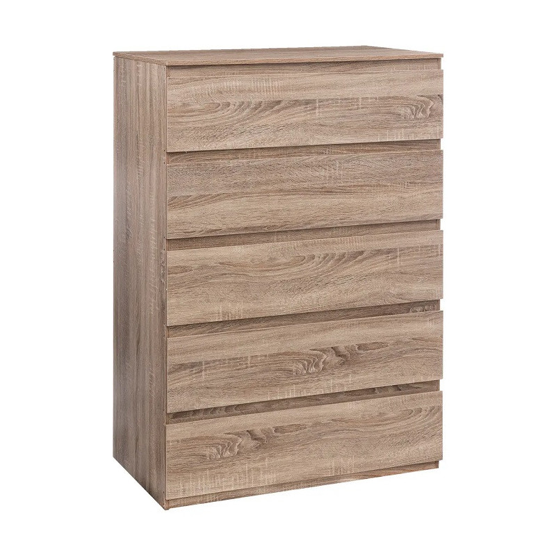 Commode 5 Tiroirs Design Dolo 118cm Naturel - 5FIVE SIMPLY SMART - 181322