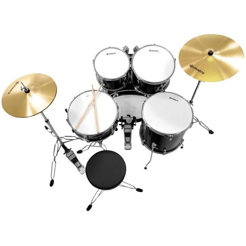 Batterie acoustique Studio DrumSet Fusion Noir - DIVARTE - DIVSTUDIODRUMSETBK,