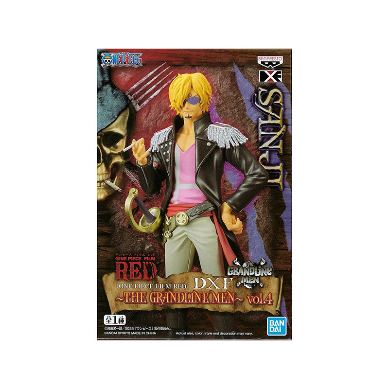 Figurine One Piece Red Dxf Grandline Men Vol,4 Sanji 17cm - BANPRESTO - 75530019639