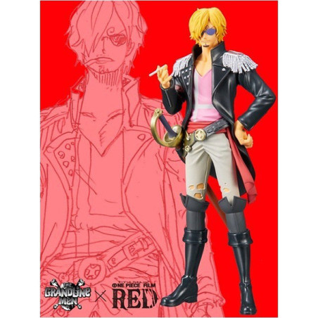 Figurine One Piece Red Dxf Grandline Men Vol,4 Sanji 17cm - BANPRESTO - 75530019639
