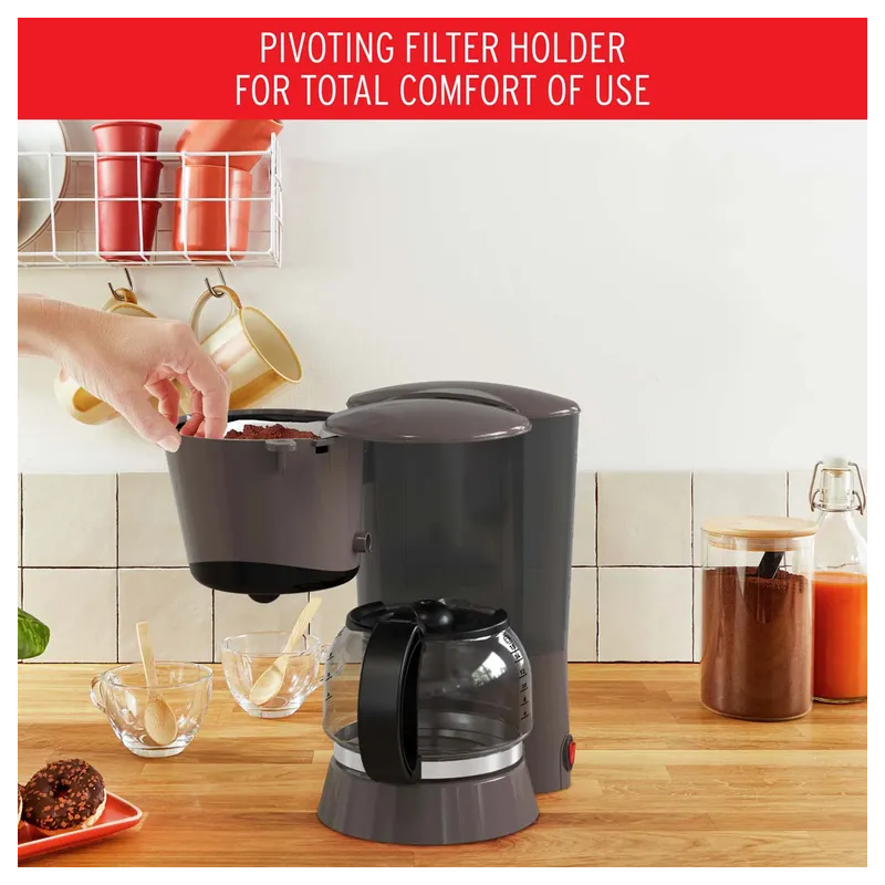 Cafetière filtre électrique Percolateur 870W 1,25L Anthracite - MOULINEX - FG1709