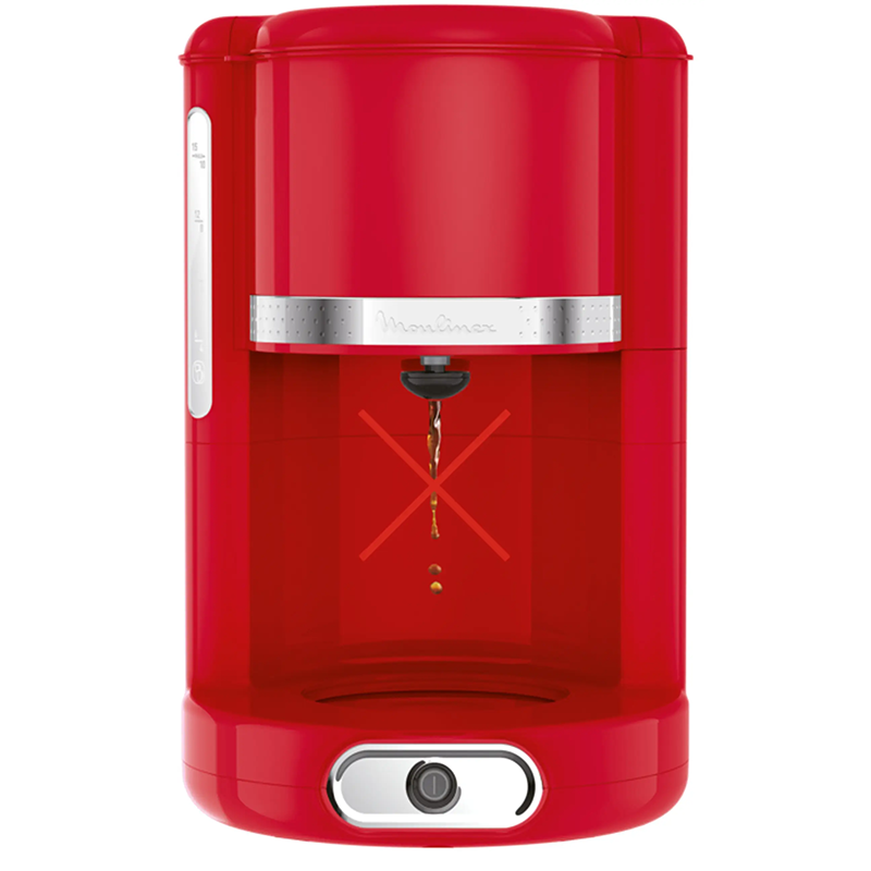 Cafetière filtre 1000W 1,25L Rouge - MOULINEX - FG3815