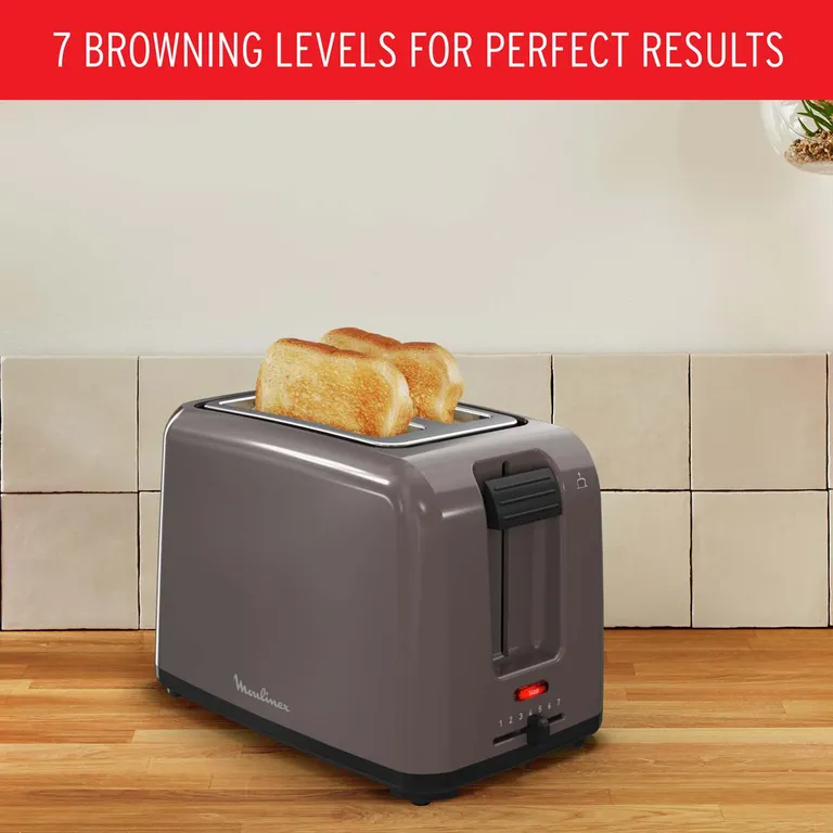 Grille-pain Toaster électrique 2 fentes 800W Noir - MOULINEX