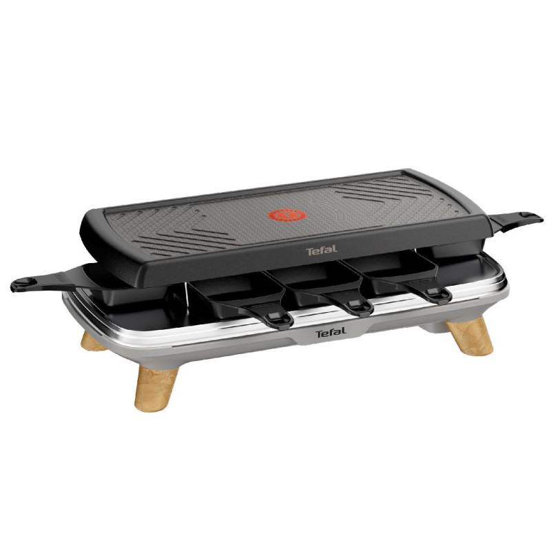 Raclette Gourmet Grill Plancha 1350W 8 personnes Gris TEFAL RE610D — free download