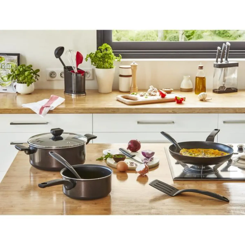 Sauteuse Easy cook & Clean avec couvercle 24cm Noir - TEFAL - B55432