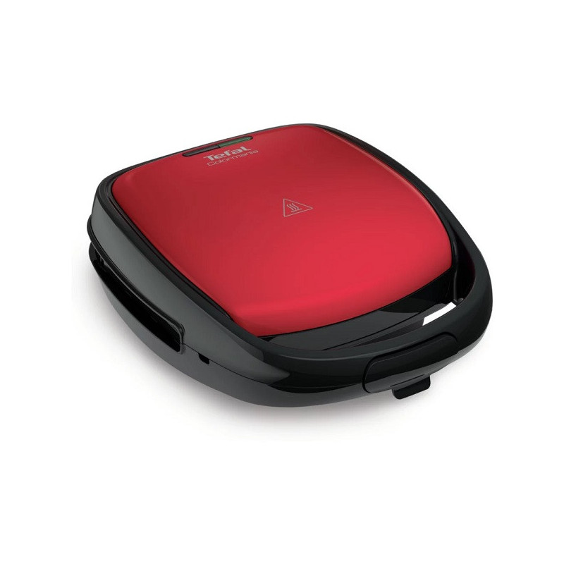 Gaufrier/Croque Monsieur Snack Time Colormania 700W Rouge/Noir - TEFAL - SW3415