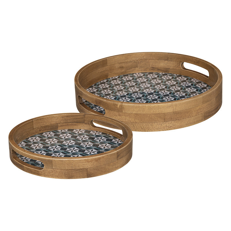 Plateau Alicante en Bois 34,5 × 6cm Naturel - ATMOSPHERA 