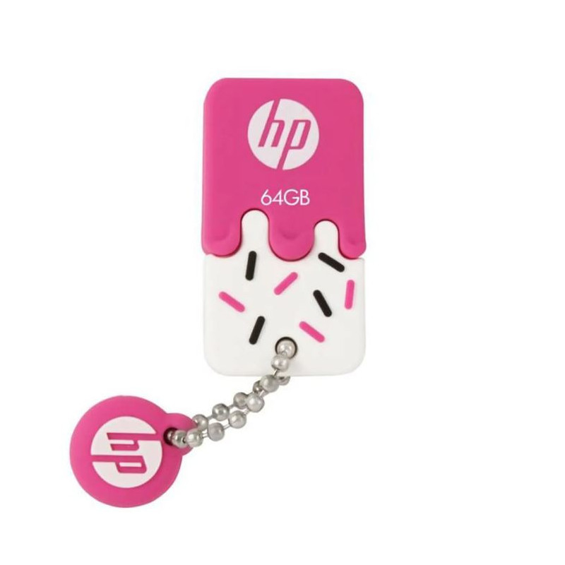 Clé USB U Disk Portable 2.0 64Go Rose - HP - CLEHPROSE64GB