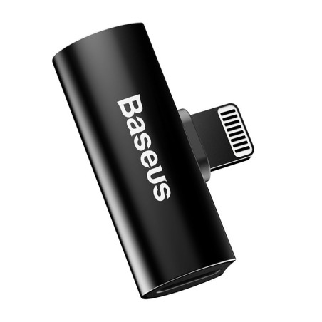 Adaptateur L46 Lightning Mâle Vers Double Lightning Femelle Noir - BASEUS - TEKH287143