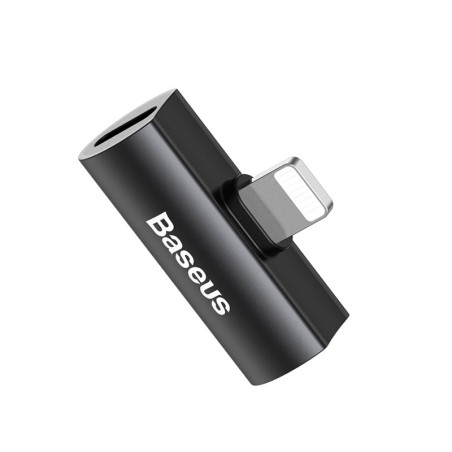 Adaptateur L46 Lightning Mâle Vers Double Lightning Femelle Noir - BASEUS - TEKH287143