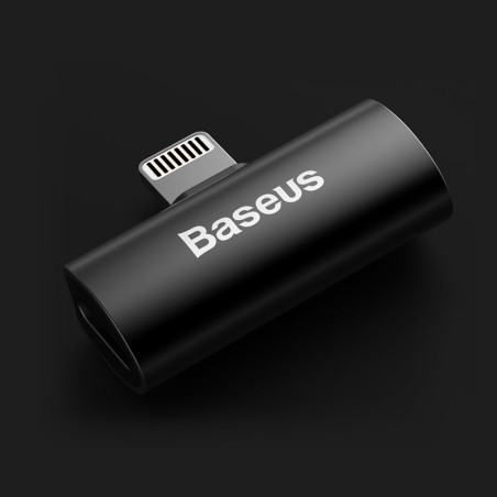 Adaptateur L46 Lightning Mâle Vers Double Lightning Femelle Noir - BASEUS - TEKH287143