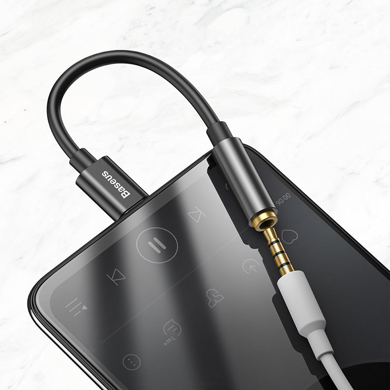 Câble L54 Audio Adapter USB-C + mini jack 3,5mm Noir - BASEUS - BAS297845