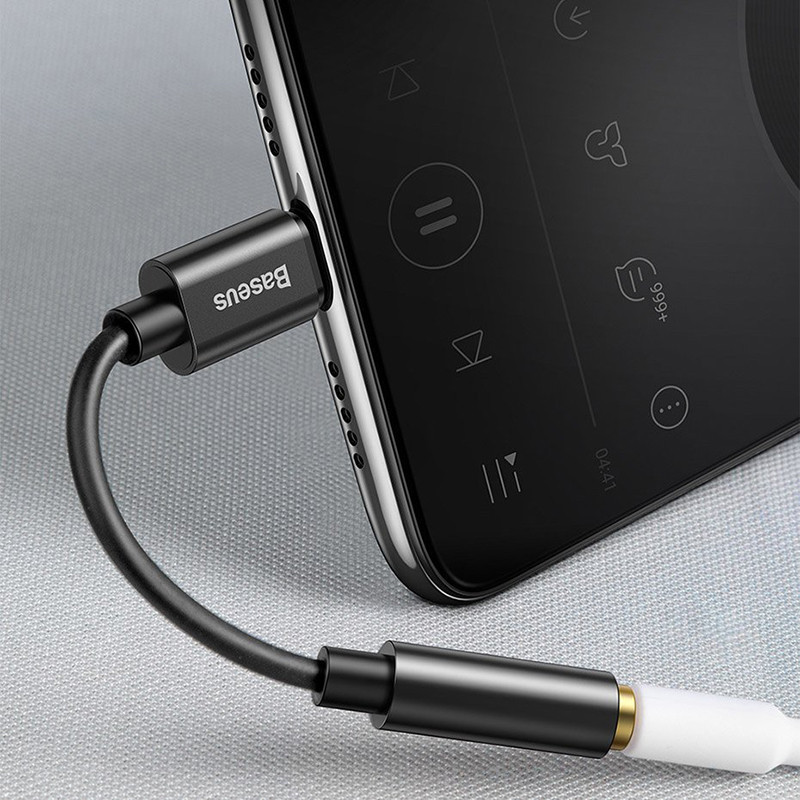Câble L54 Audio Adapter USB-C + mini jack 3,5mm Noir - BASEUS - BAS297845