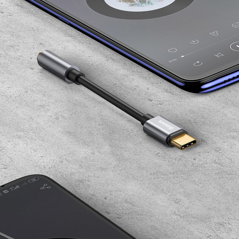 Câble L54 Audio Adapter USB-C + mini jack 3,5mm Noir - BASEUS - BAS297845