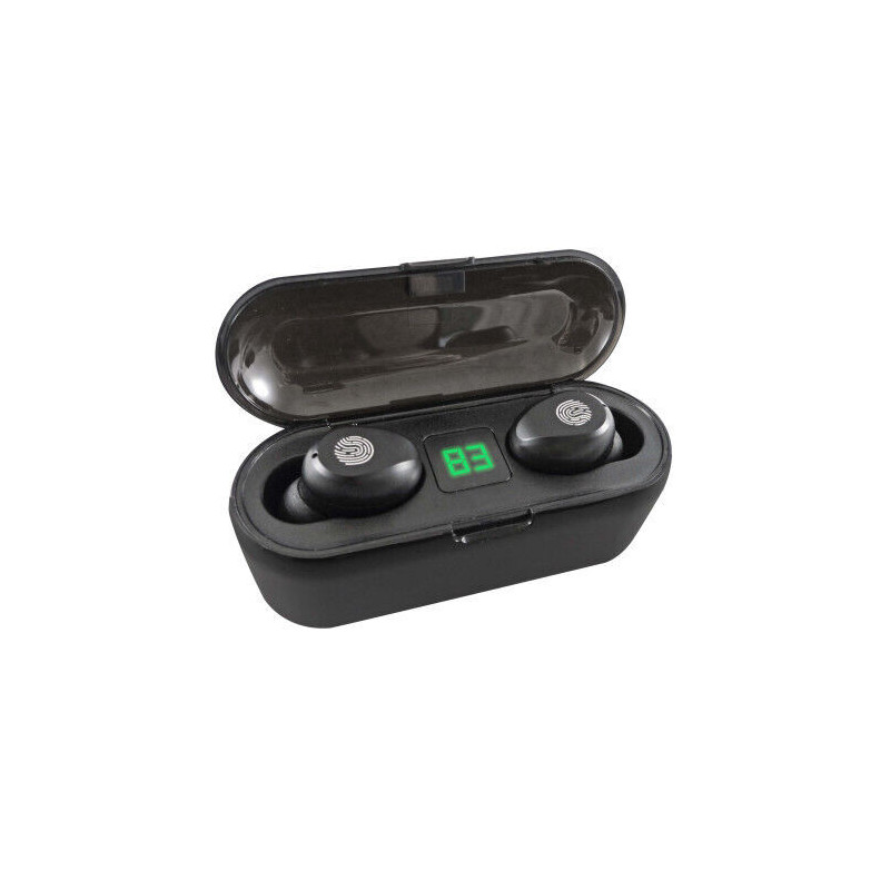 Ecouteurs sans fil stéréo Powerbank 2en1 Noir - INOVALLEY - INCO14BTHB
