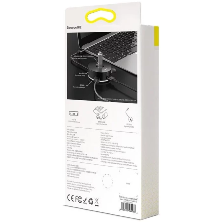 Multi USB Type C vers USB3.0 + 3 USB2.0 pour adaptateur Noir - BASEUS - BAS284258