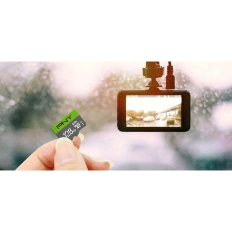 Carte MicroSDXC Elite CL10 128Go Vert/Gris - PNY - MICSDPNY128GBCL10