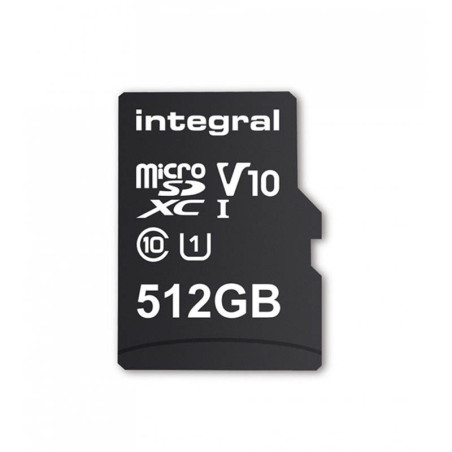 Carte mémoire microSDXC UHS-I 512Go Noir - INTEGRAL - MICSDTAB512GB