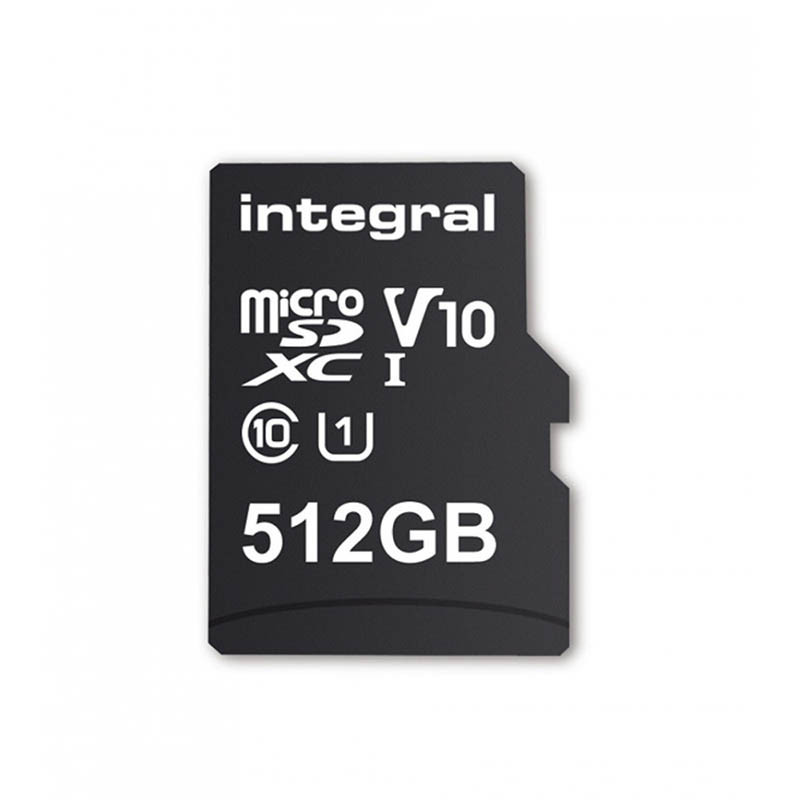 Carte mémoire microSDXC UHS-I 512Go Noir - INTEGRAL - MICSDTAB512GB 