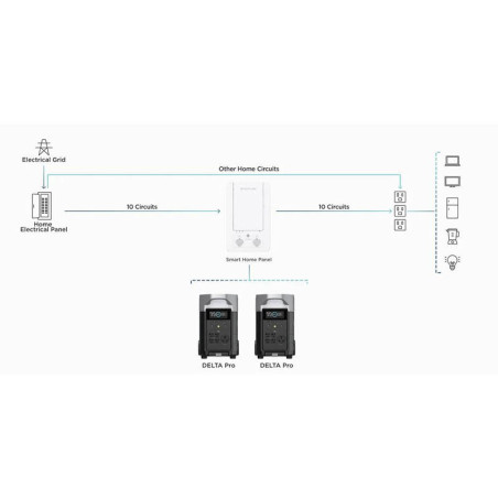 Panneau Smart Home Panel pour Delta Pro Blanc