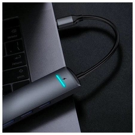 Station d'accueil Hub USB-C 6en1 Mechanical Eye Gris Sidéral - BASEUS - BAS287365