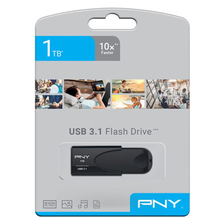 Clé USB 3.1 Attaché 4 1To Noir - PNY - CLEPNYATT1TBU31