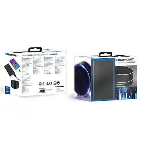 Set Enceinte 3W + Batterie Externe 4000mAh Noir - BLAUPUNKT - BLP1400-133
