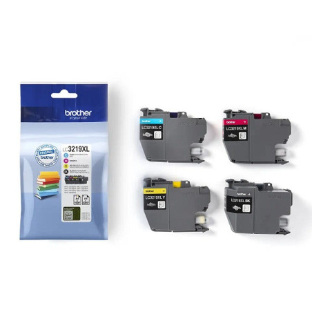 Cartouches d'Encre Noir+CMJ - BROTHER - BROLC3219XLNCMJ